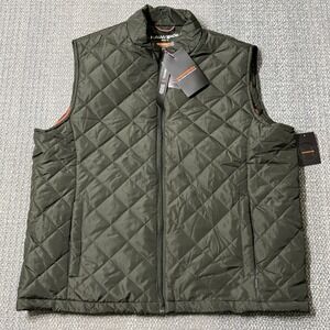 NWT HAWKE & Co Sport Quilted Puffer Vest Full Zip Green‎ Performance Outdoor XL